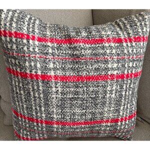 David Fussenegger Alpine Chalet Plaid Pillow 19"x19" Down Fill Cabin Cozy Winter